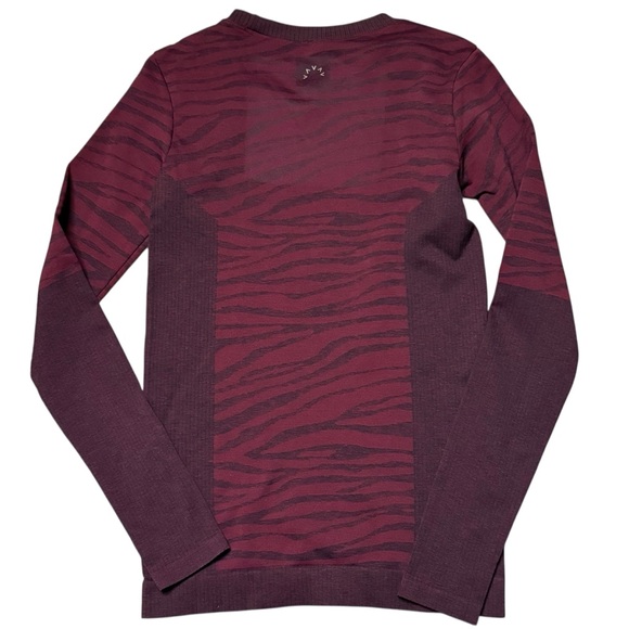 Varley NWT Base Layer Maple Ski Crew Zinfandel Zebra Stripe Long Sleeve Size S - Picture 4 of 7